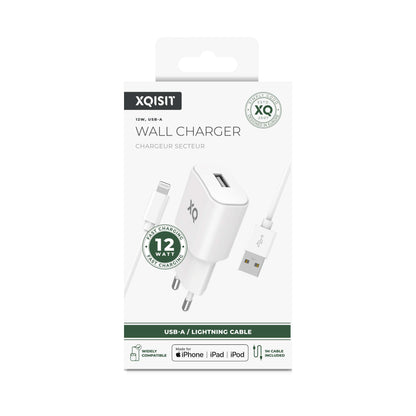 NP Travel Charger Single USB-A 2.4A w.Lightn cable