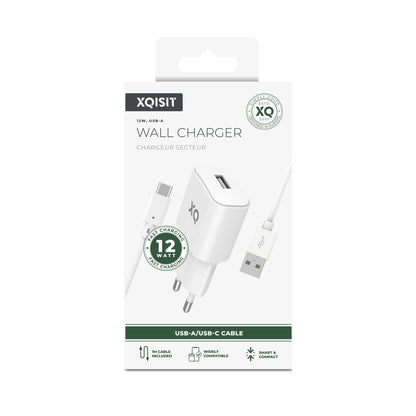 NP Travel Charger Single USB-A 2.4A w. USB-C cable