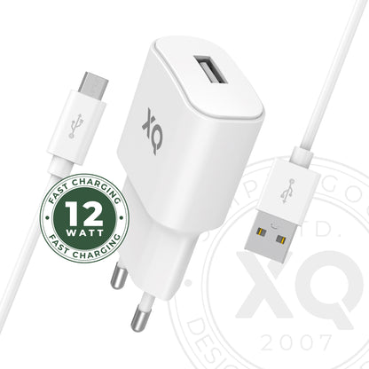 NP Travel Charger Single USB-A 2.4A w. micro USB